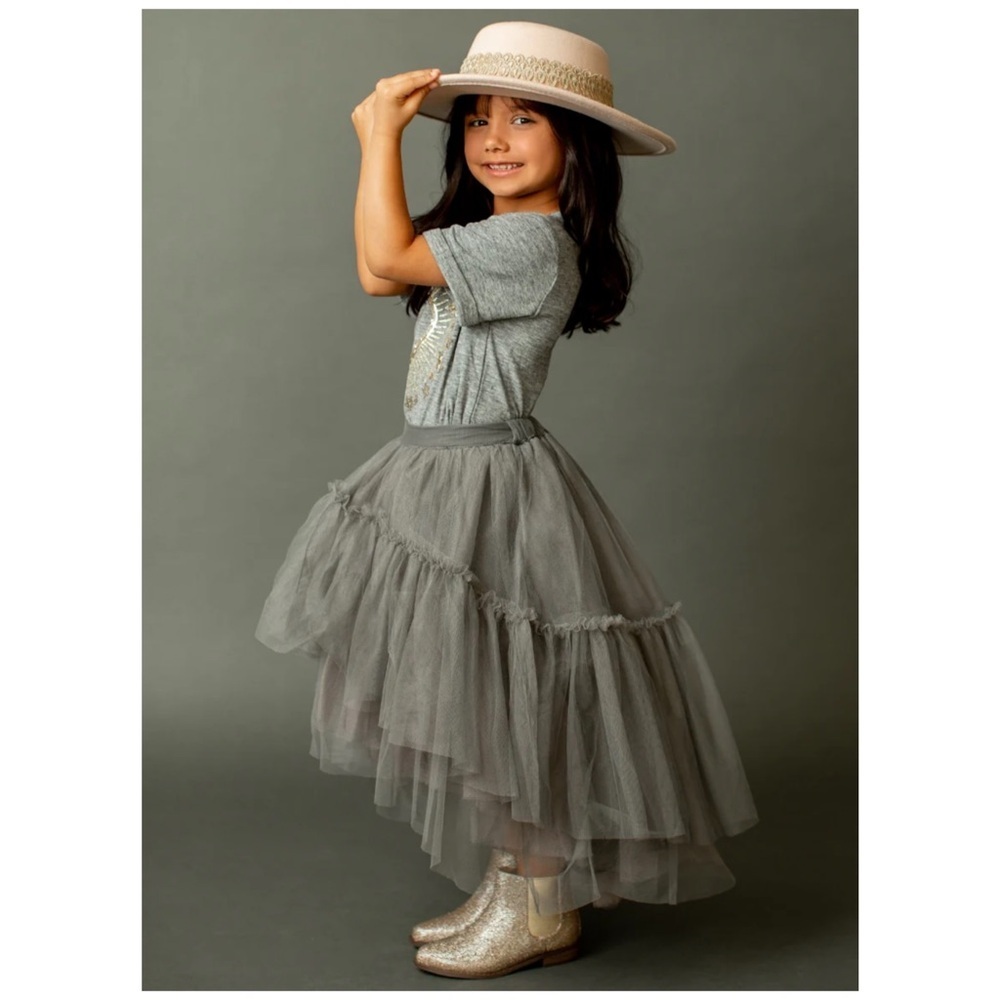 Joyfolie | Cowgirl Fairy Photo Shoot Tulle Brigitte Skirt Grey | 3 - Picture 2 of 10